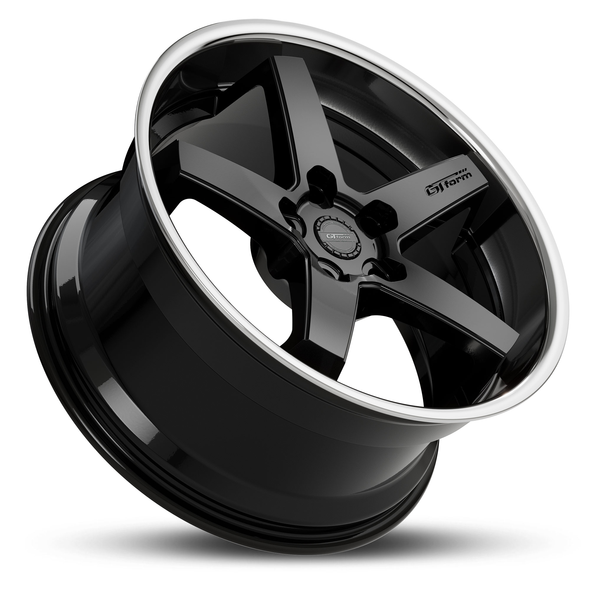 GT form Legacy Gloss Black Chrome Lip wheel rim