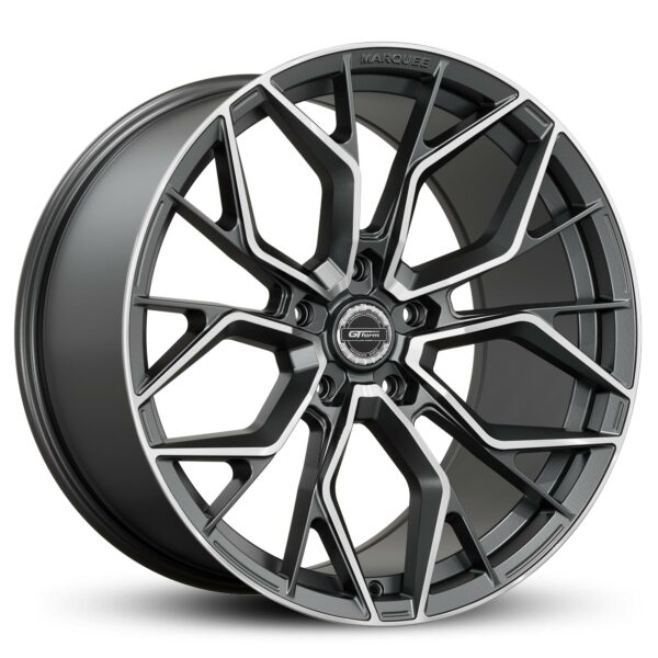 GT FORM MARQUEE SATIN GUNMETAL MACHINED FACE WHEELS PERFORMANCE RIMS